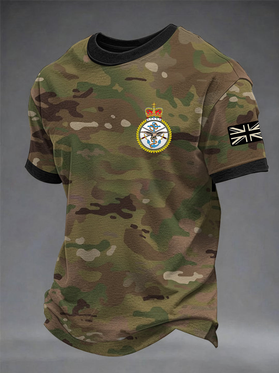 Men's BRITISH ARMED FORCES Print Casual Short Sleeve T-shirt