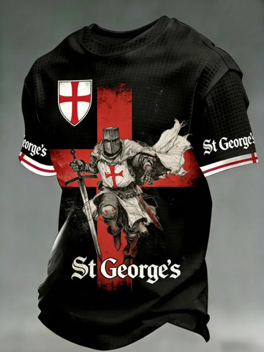 Men's St. George's Day Print Waffle T-Shirt