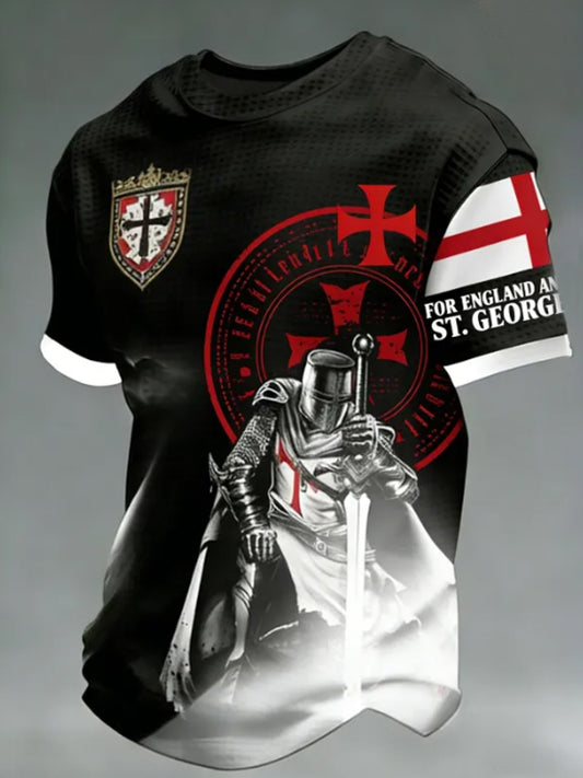 Men's St. George's Day Print Waffle T-Shirt