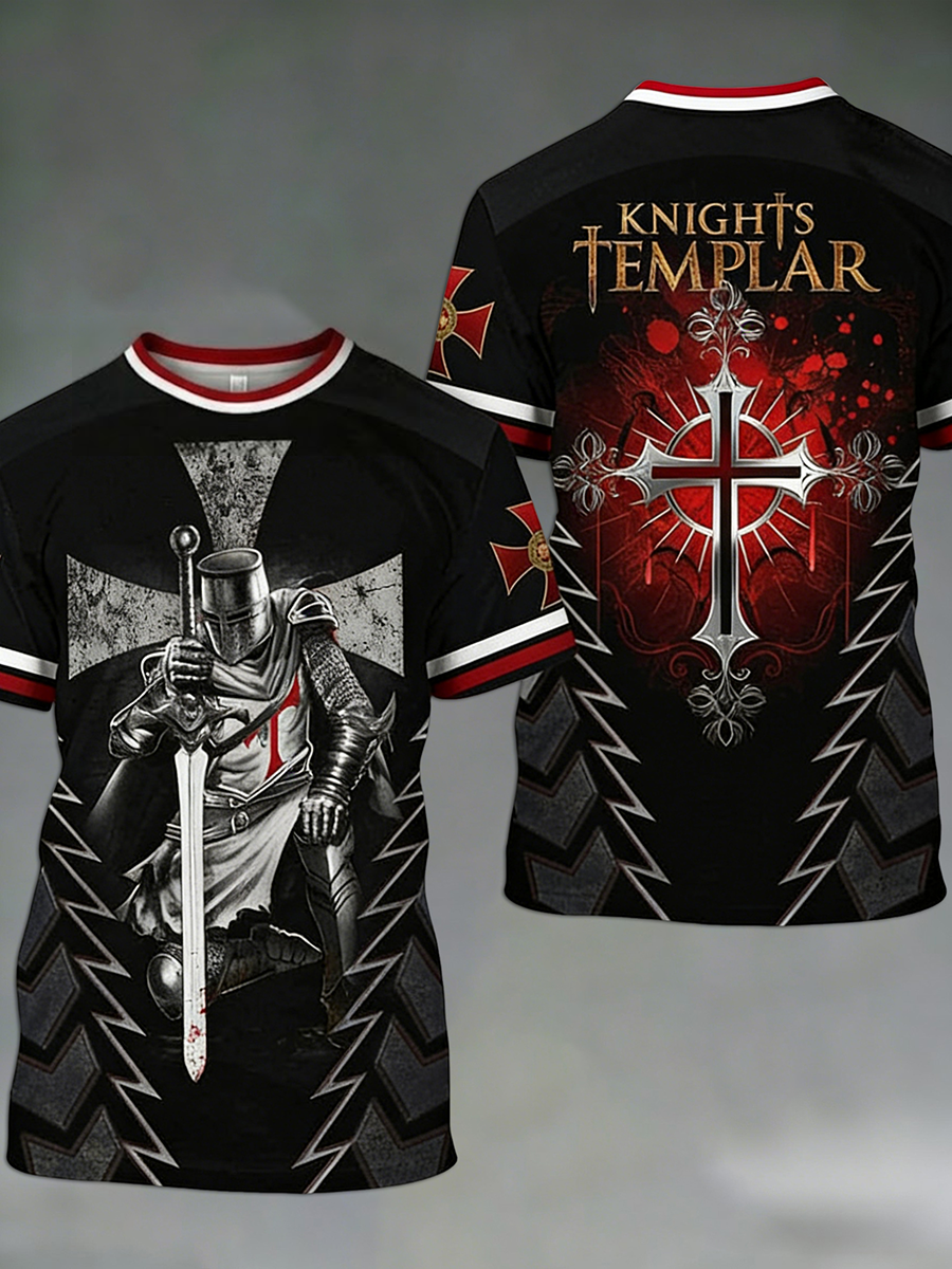 Men's  Retro St George's Day  Casual Short-Sleeve T-Shirt
