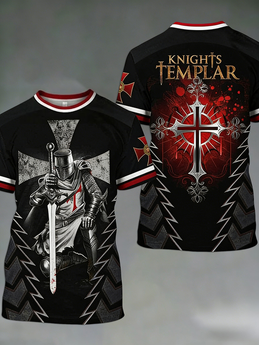 Men's  Retro St George's Day  Casual Short-Sleeve T-Shirt