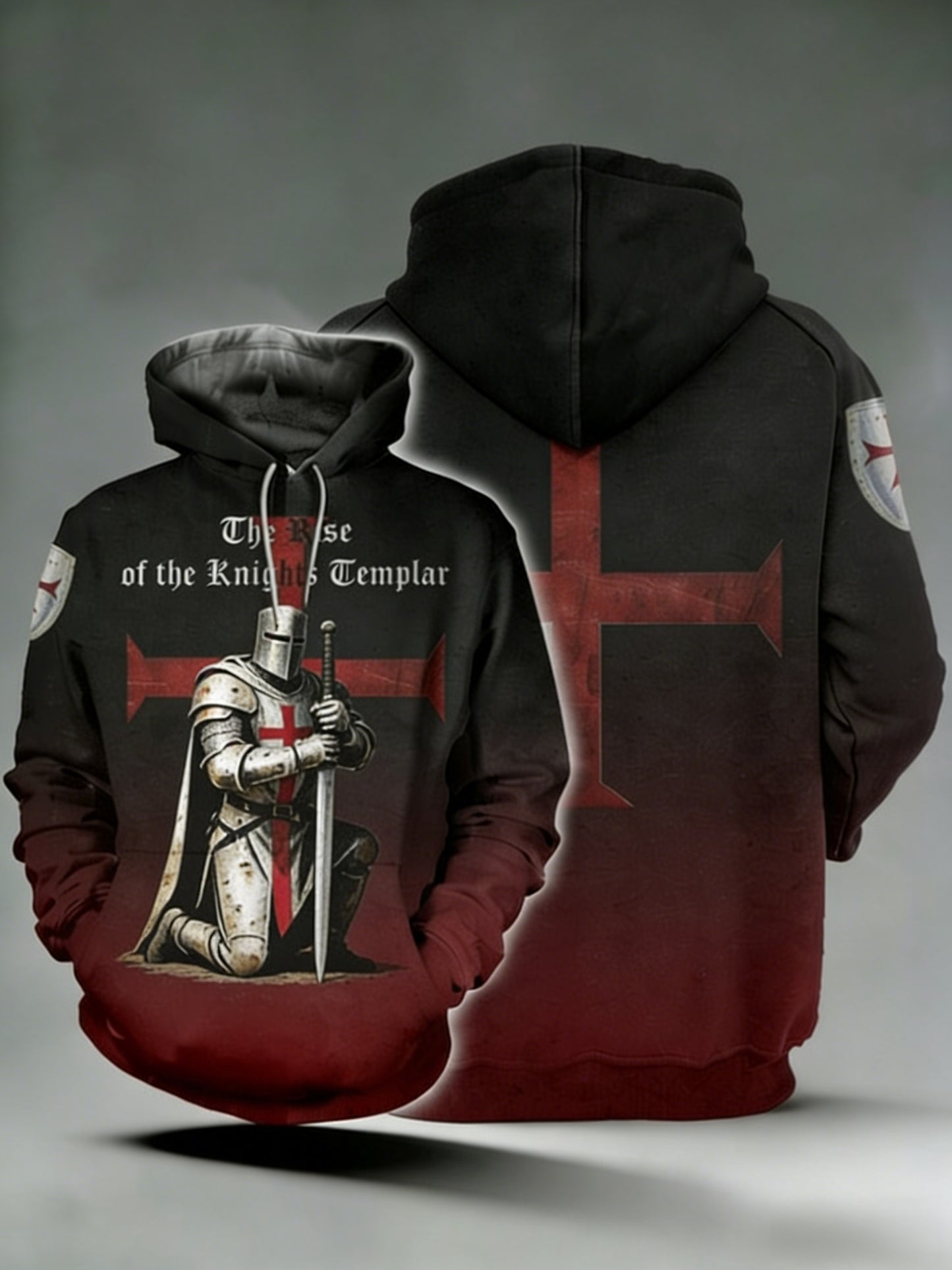 Men's  Retro St George's Day  Casual Hoodie Sweatshirt