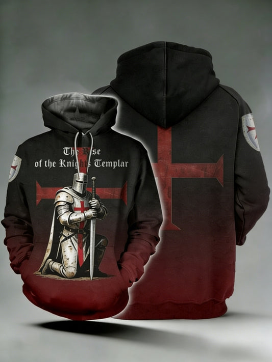 Men's  Retro St George's Day  Casual Hoodie Sweatshirt