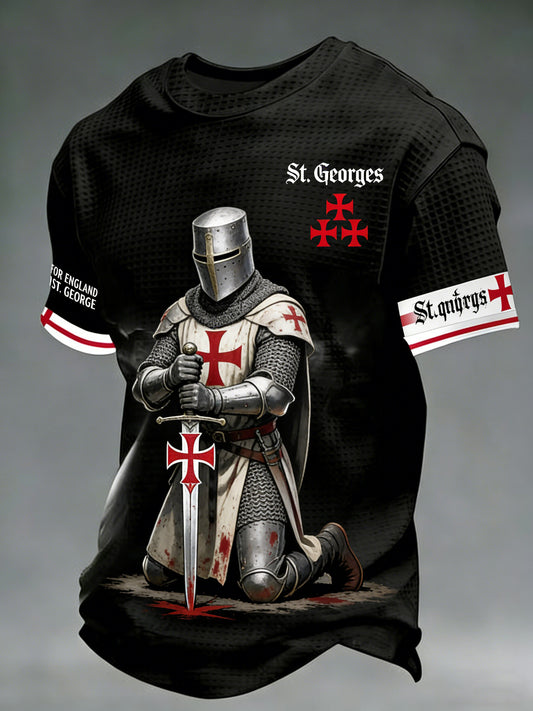 Men's  Retro St George's Day  Casual Short-Sleeve T-Shirt