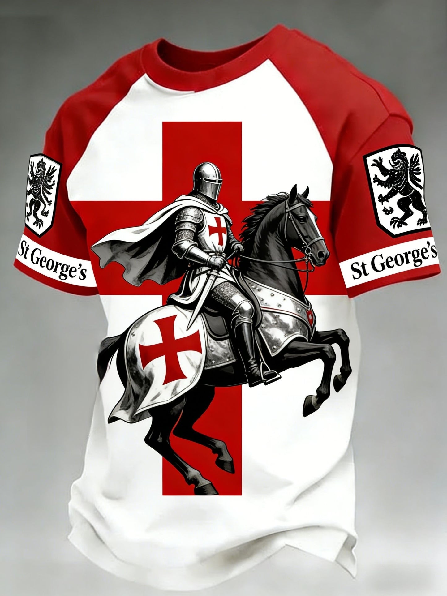 Men's  Retro St George's Day  Casual Short-Sleeve T-Shirt