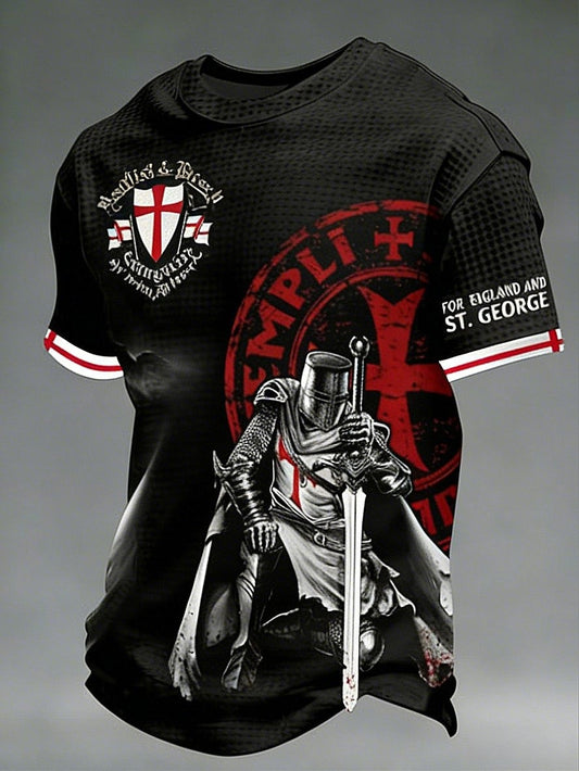 Men's  Retro St George's Day  Casual Short-Sleeve T-Shirt