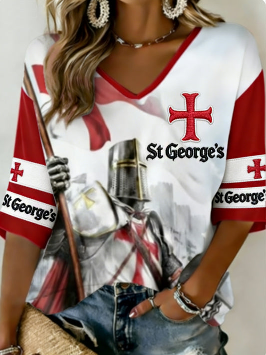 Women's st george's day T-shirt