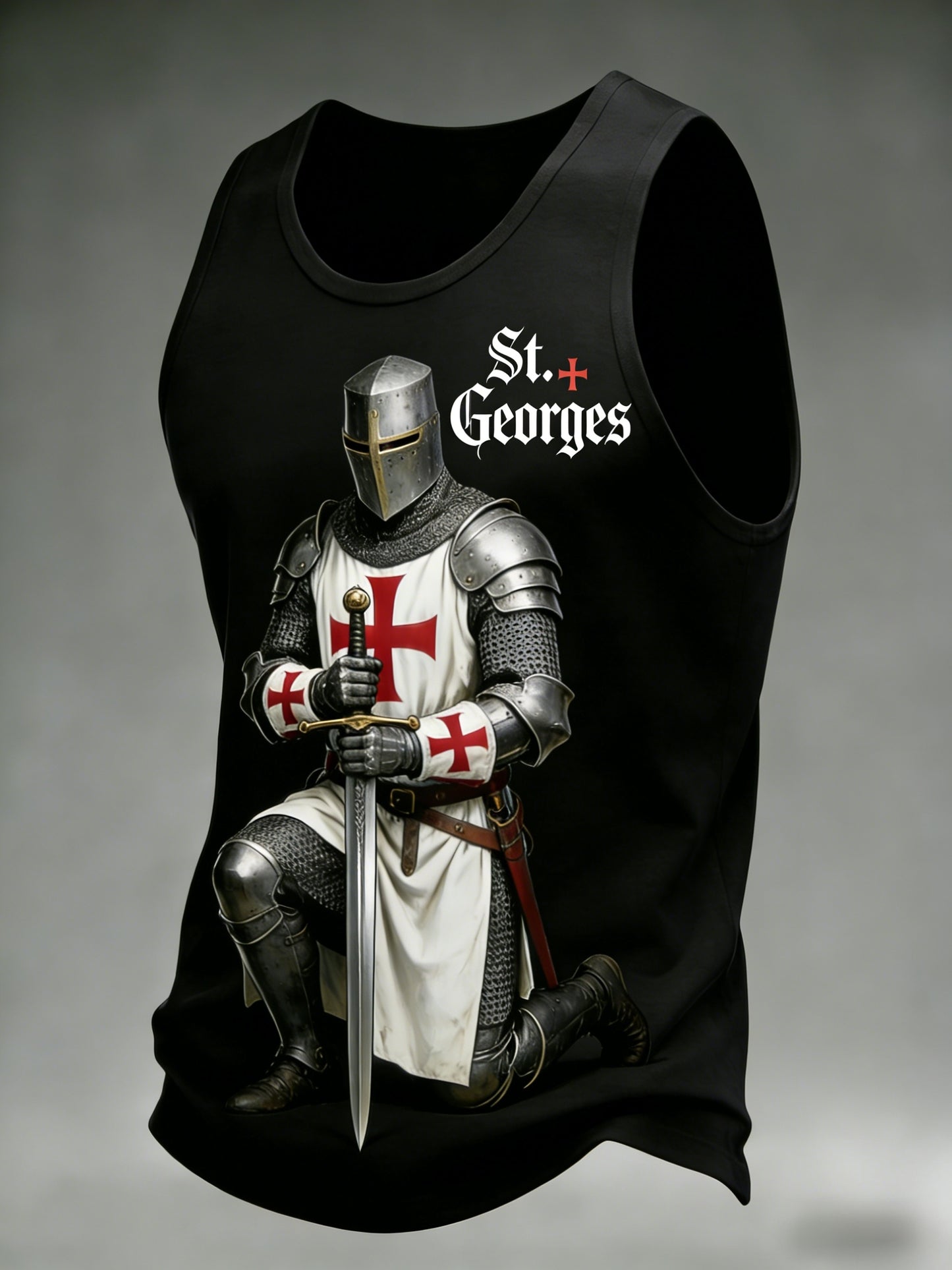 Men's  Retro St George's Day  Casual Tank Top