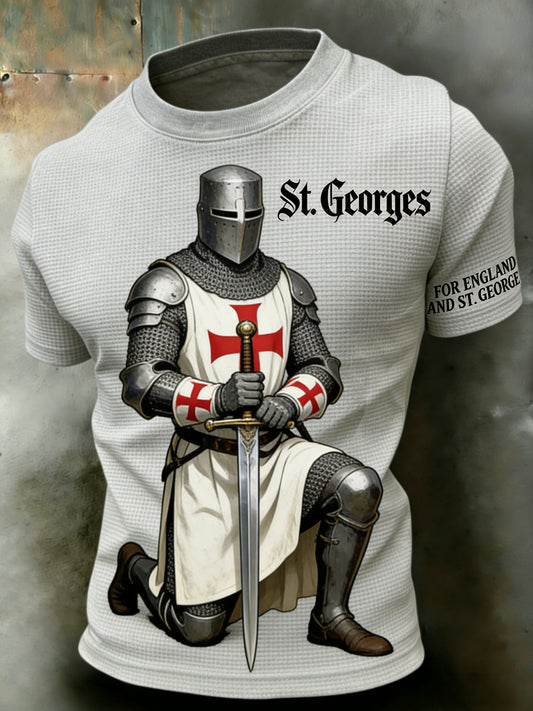 Men's  Retro St George's Day  Casual Short-Sleeve T-Shirt