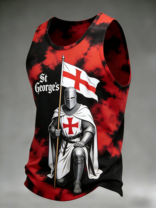 Men's  Retro St George's Day  Casual Tank Top