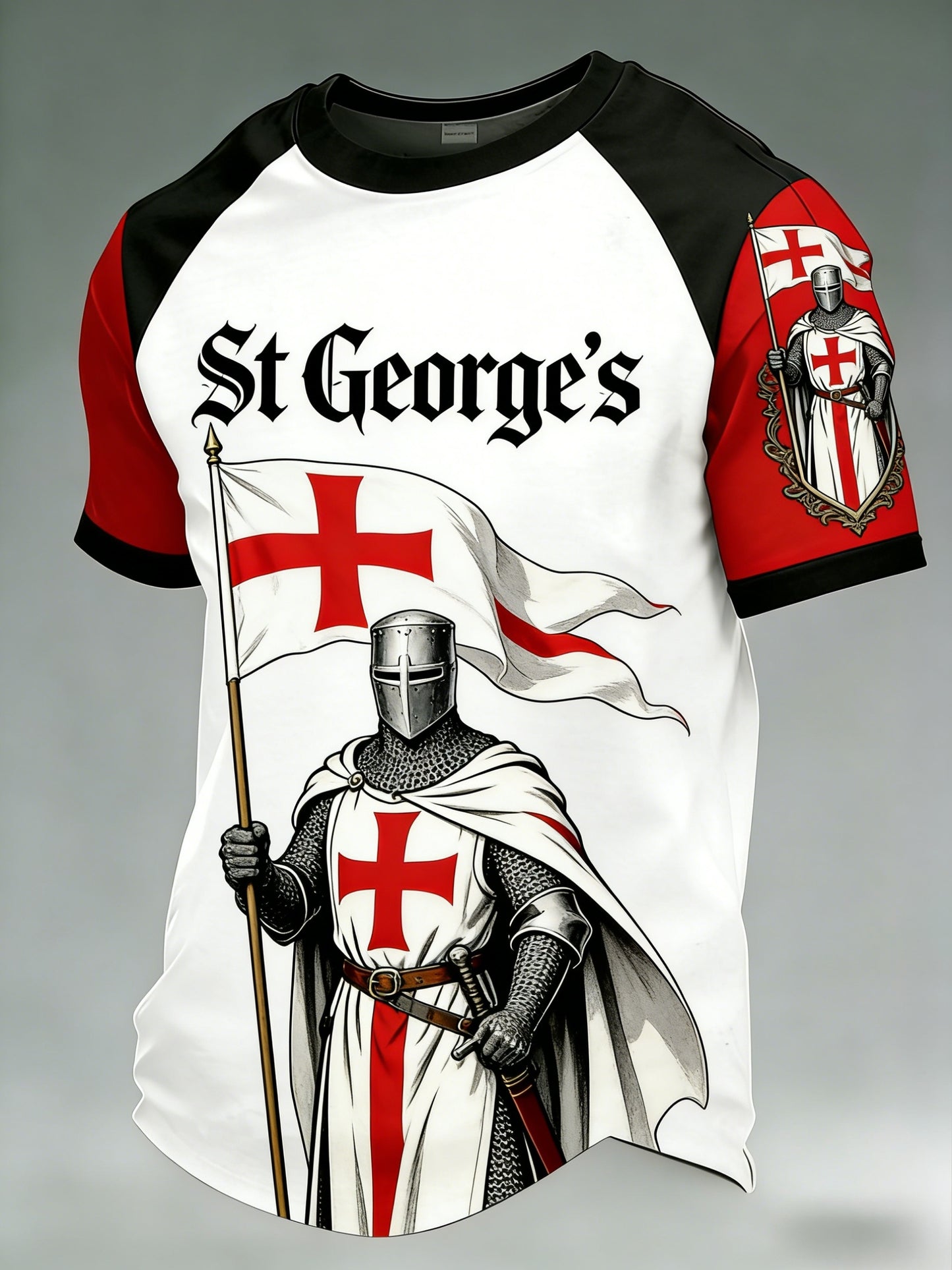 Men's  Retro St George's Day  Casual Short-Sleeve T-Shirt