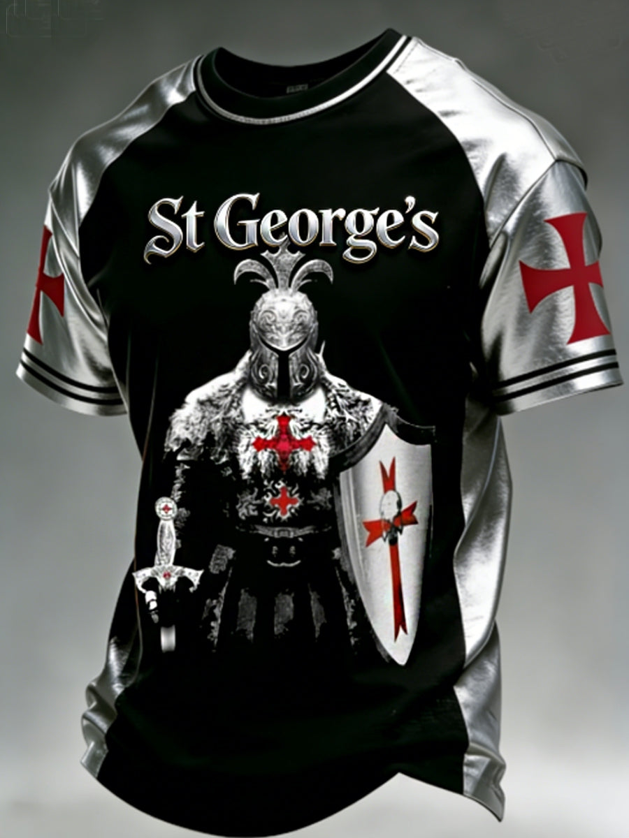Men's St George's Day Casual Short Sleeves Tee