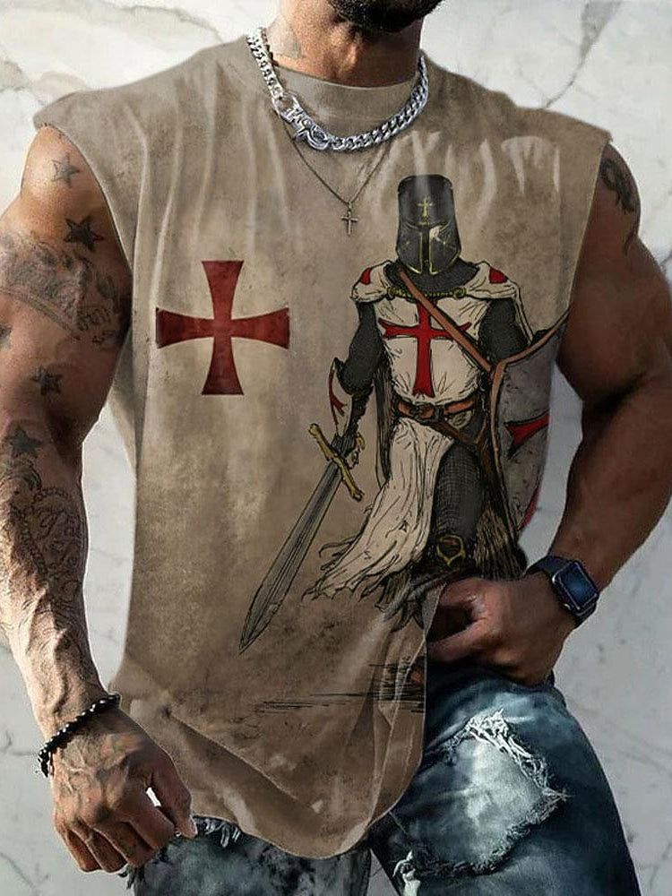 Men's  Retro St George's Day  Casual Tank Top