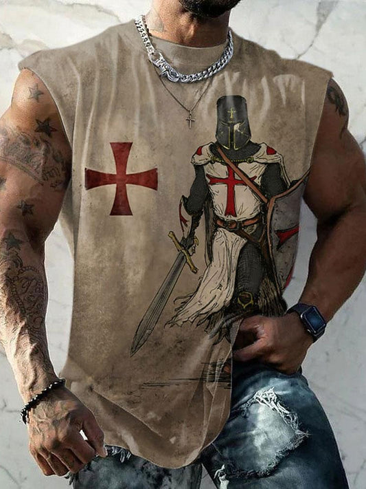 Men's  Retro St George's Day  Casual Tank Top