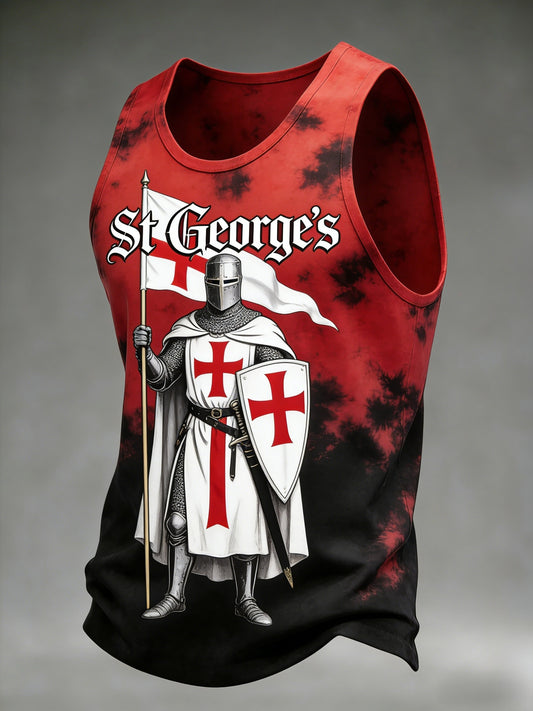 Men's  Retro St George's Day  Casual Tank Top