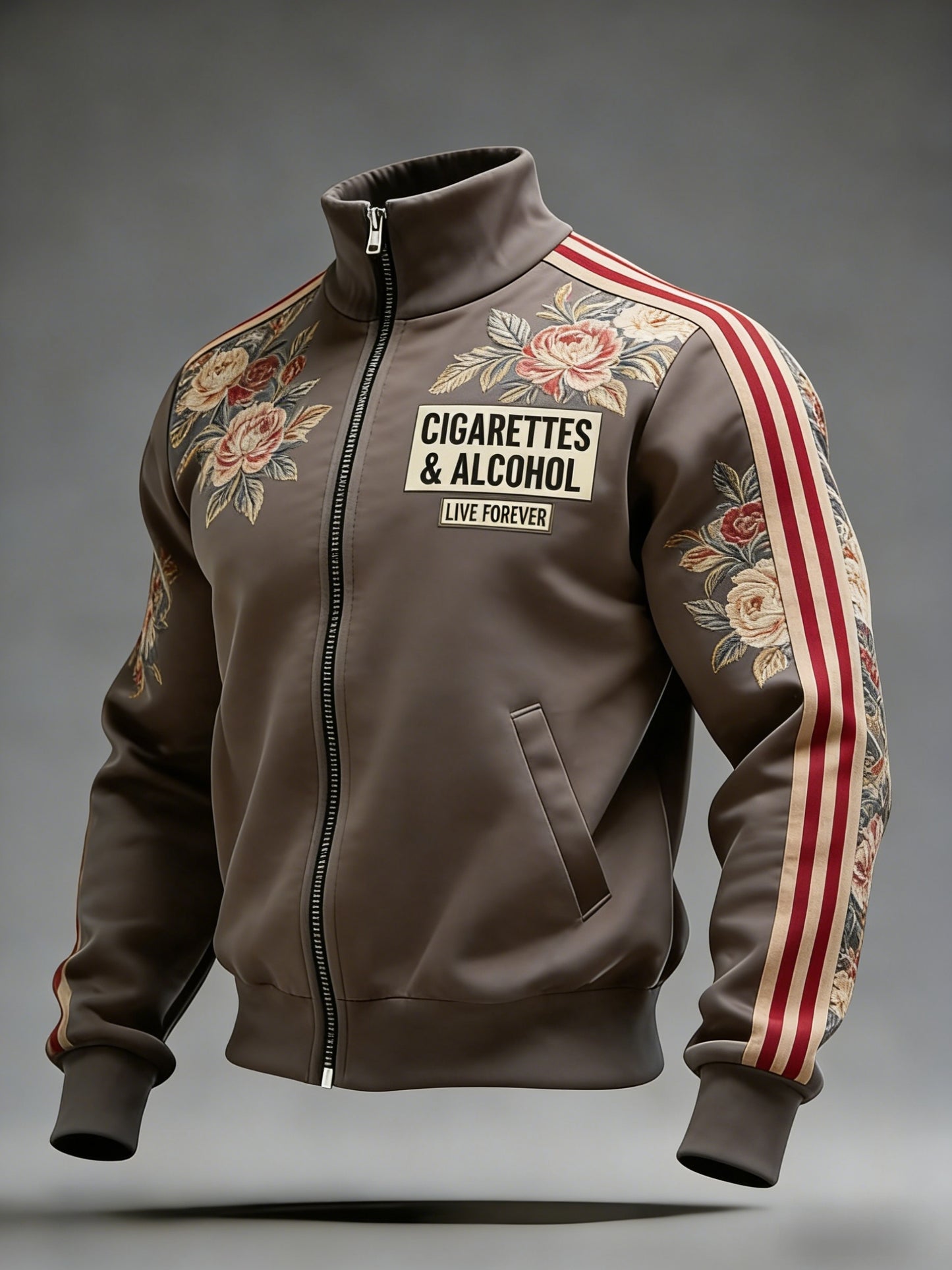 Men's Retro British Oasis Band Casual Sporty Stand Collar Jacket
