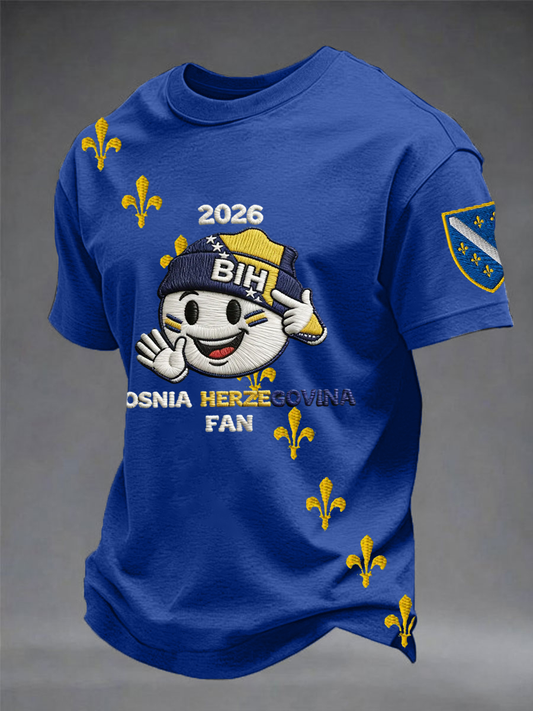Men's  Bosnia ZMAJEVI Football Lover Printed short sleeves t-shirt