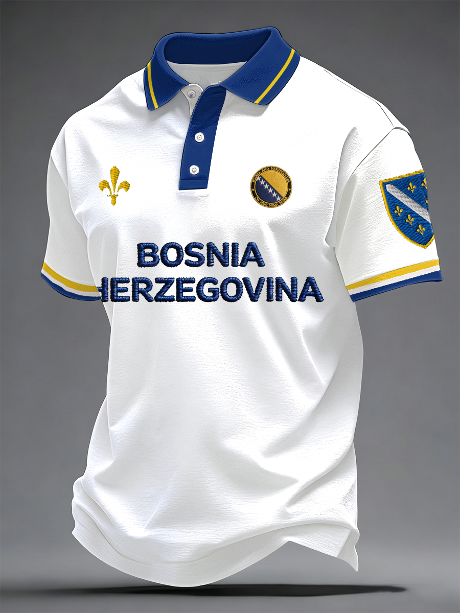Men's Bosnia ZMAJEVI Football Lover Printed polo shirt