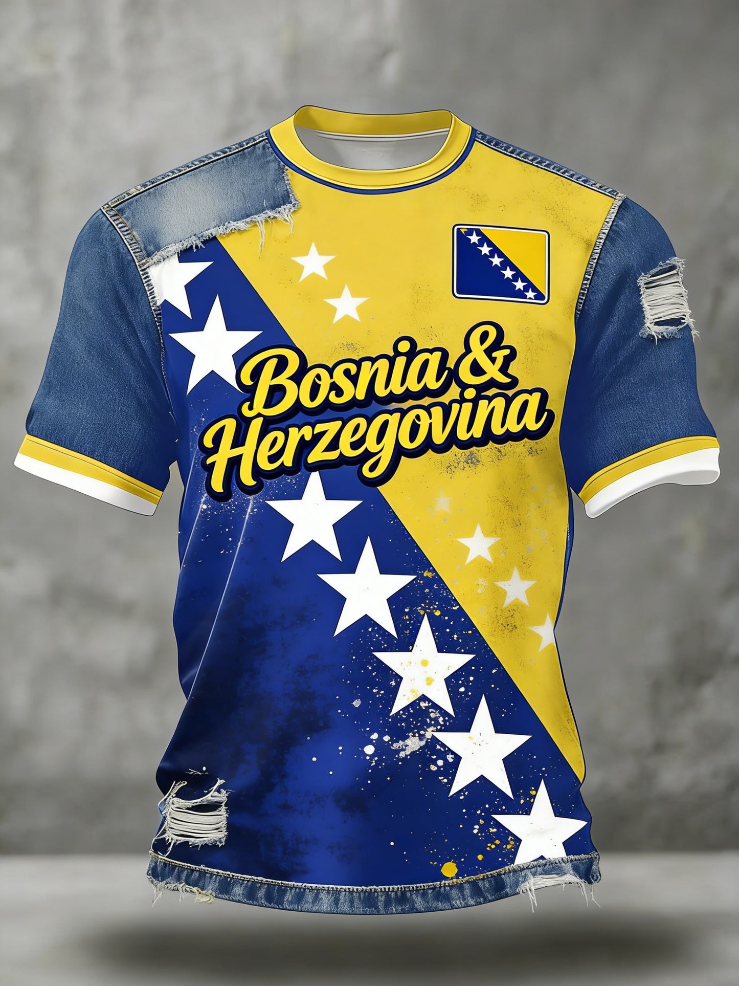 Men's Bosno ZMAJEVI Football Lover  Printed T-shirt