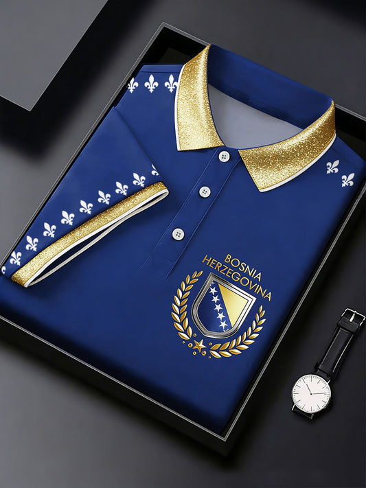 Men's Bosnia Football Lover ZMAJEVI Printed Casual Tops