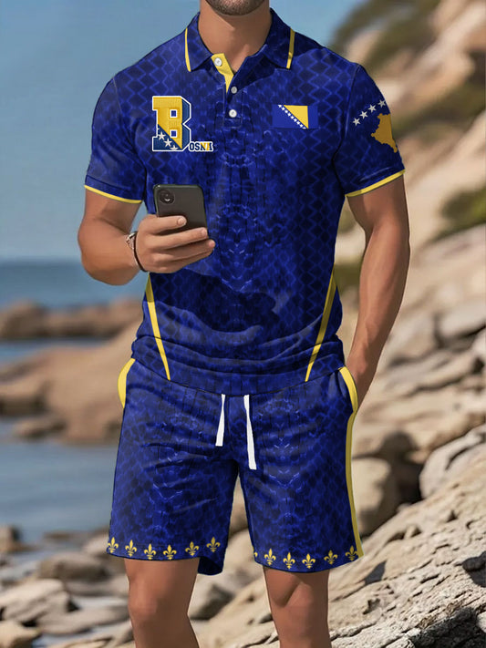 Men's Bosnia Football Lover ZMAJEVI Printed Sets