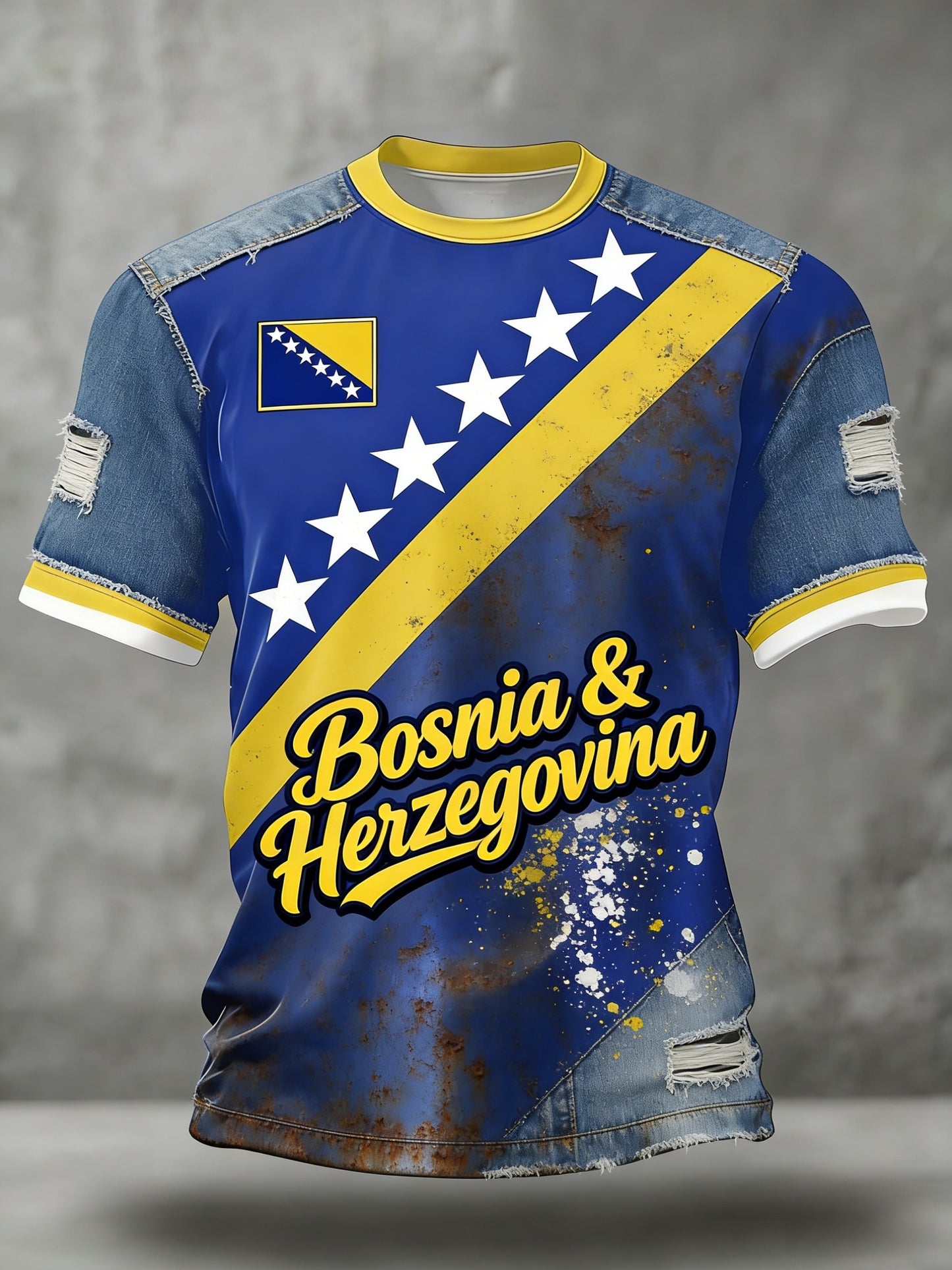 Men's Bosno ZMAJEVI Football Lover  Printed T-shirt