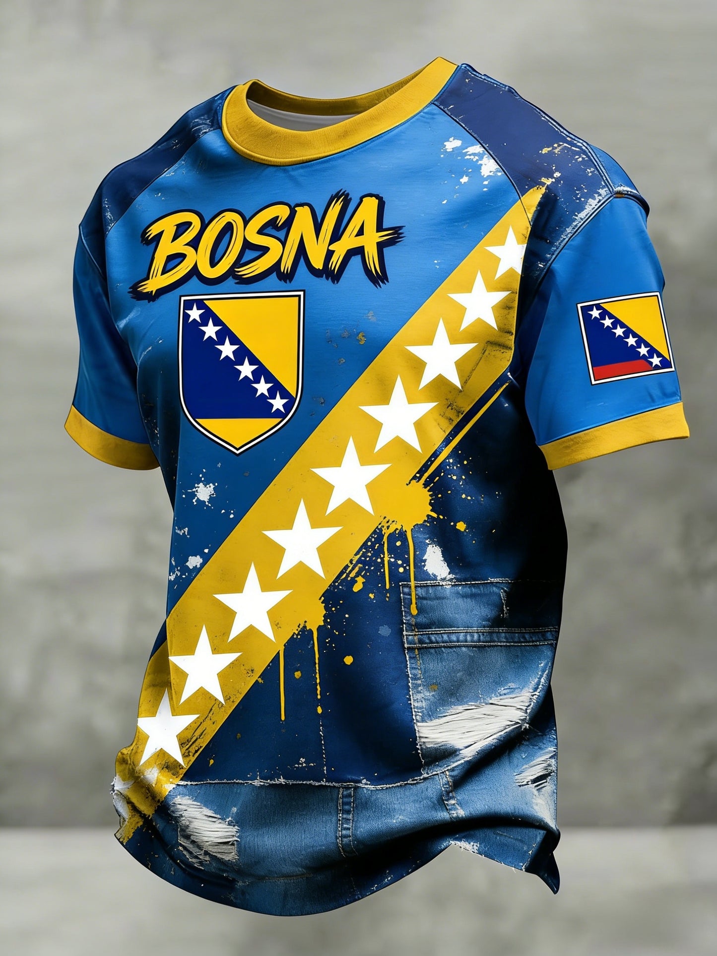 Men's Bosno ZMAJEVI Football Lover  Printed T-shirt