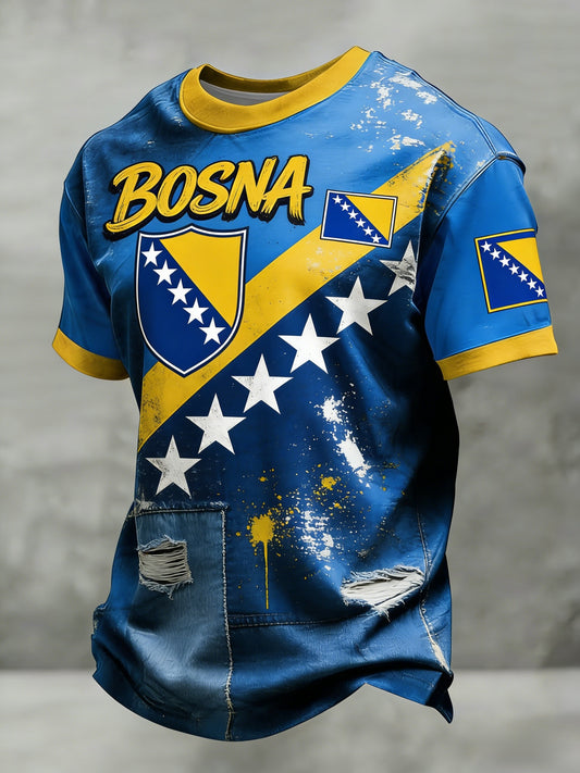 Men's Bosno ZMAJEVI Football Lover  Printed T-shirt