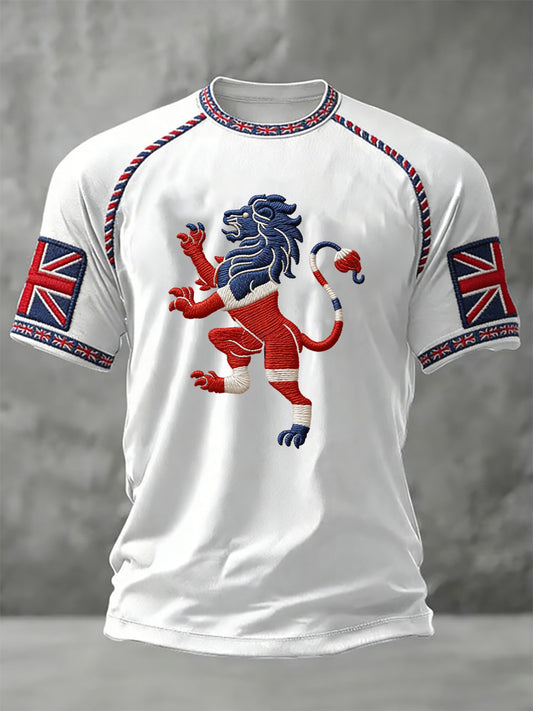 Men's Vintage British Lion Printed Casual short sleeves t-shirt