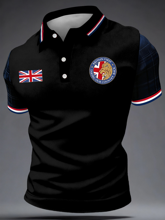 Men's British Lion Printed polo shirt
