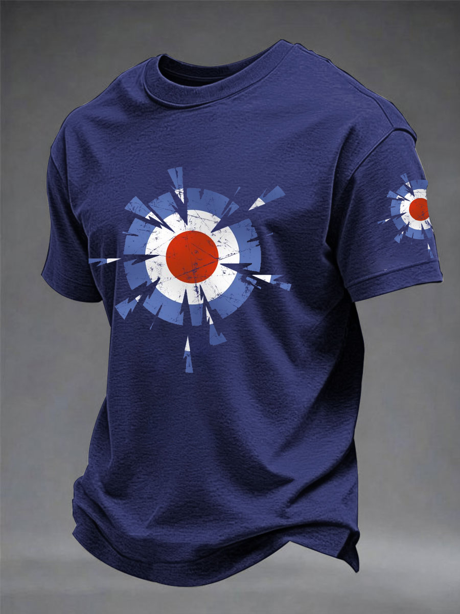 Men's UK Mods Music Lover imitation cotton short-sleeved T-shirt
