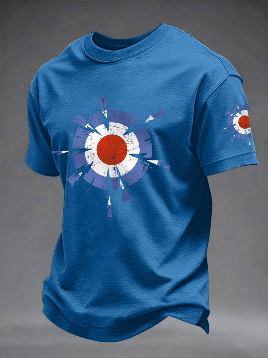 Men's UK Mods Music Lover imitation cotton short-sleeved T-shirt