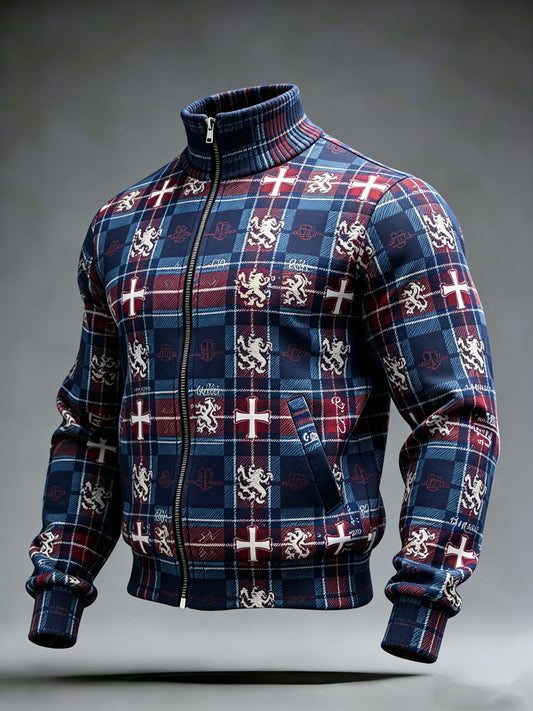 Unisex UK Scotland Football Lover 2026 Printed Casual Sporty Stand Collar Jacket