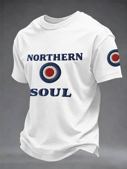 Men's UK Music Northern Soul Lover imitation cotton short-sleeved T-shirt