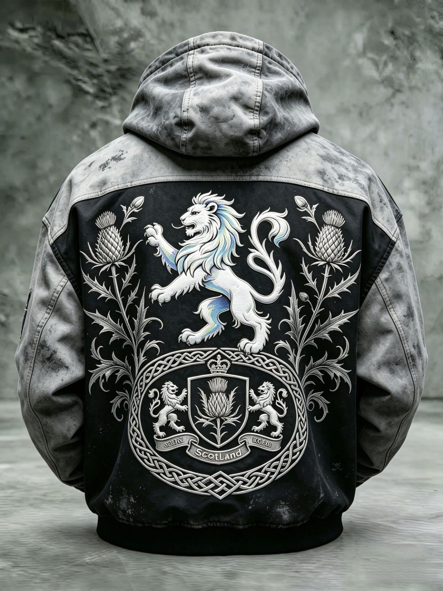 Unisex UK Scotland Football Lover 2026 Printed Hooded Zipper Jacket