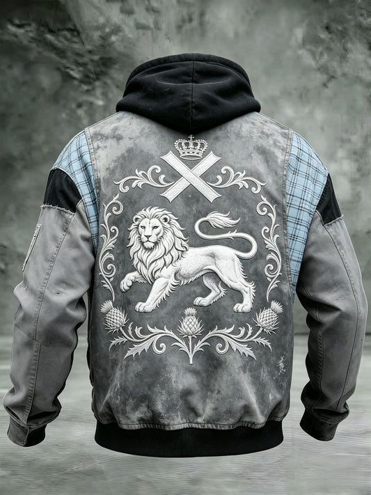 Unisex UK Scotland Football Lover 2026 Printed Hooded Zipper Jacket
