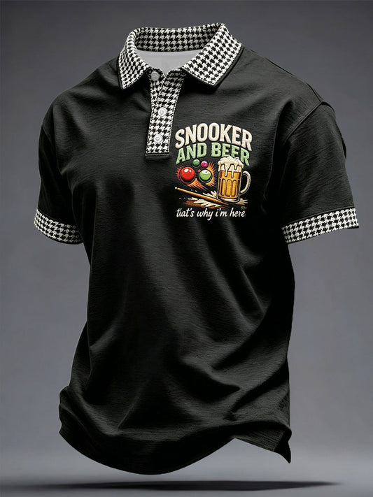 Men's Snooker Lover Printed CasualTops
