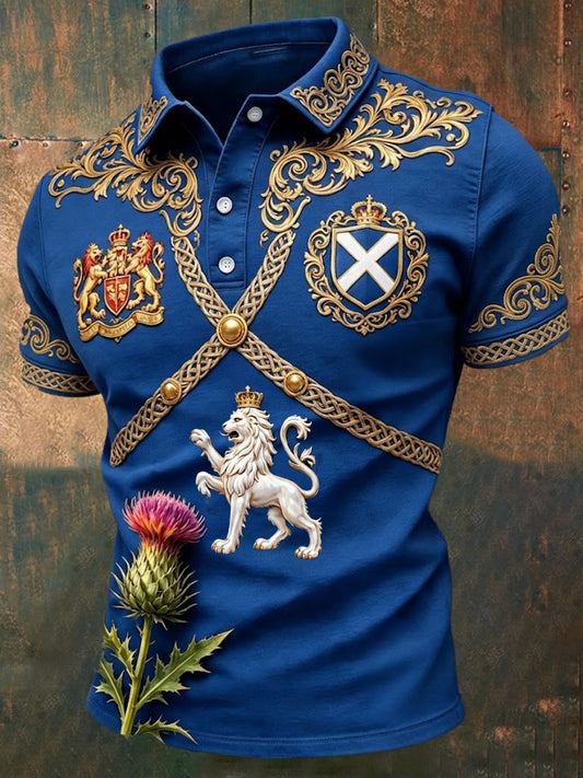 Men's UK Scotland Football Lover 2026 Printed T-shirt