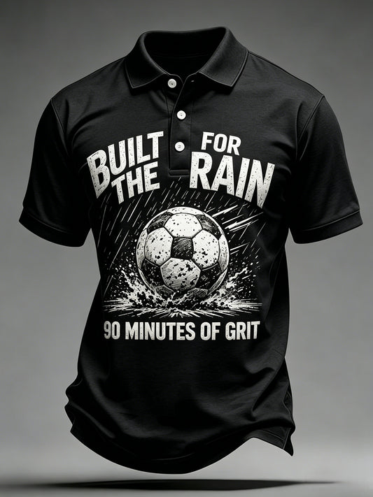 Men's UK Scotland Football Lover  BUILT FOR THE RAIN Printed T-shirt