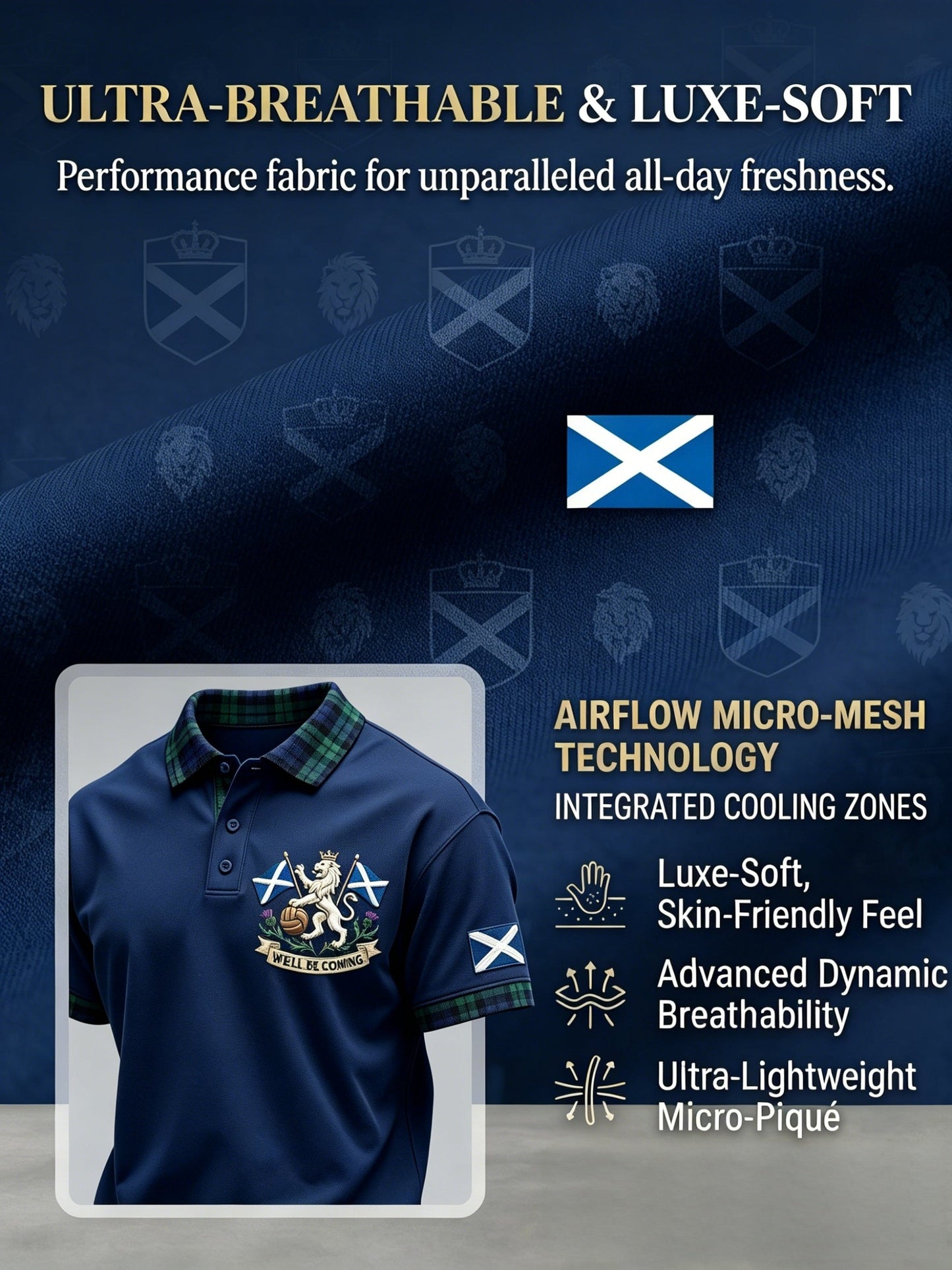 Unisex UK Scotland Football Lover 2026 Printed T-shirt