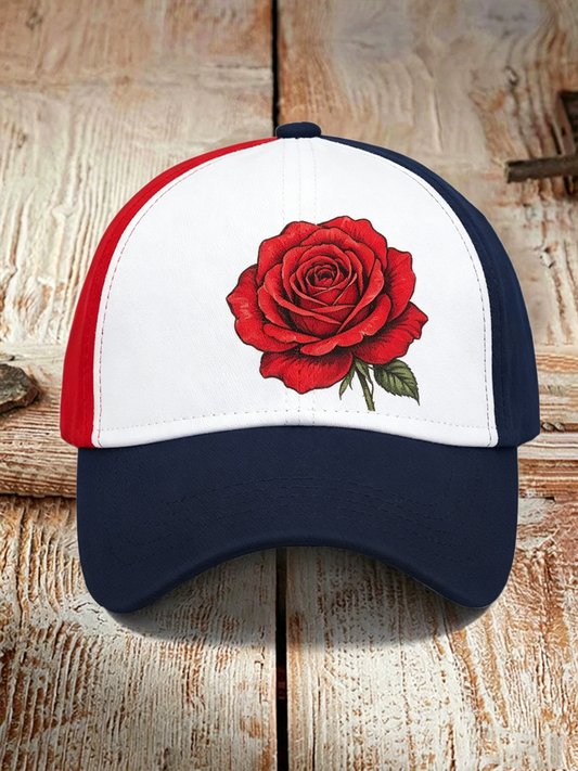Unisex Rose Print Hat