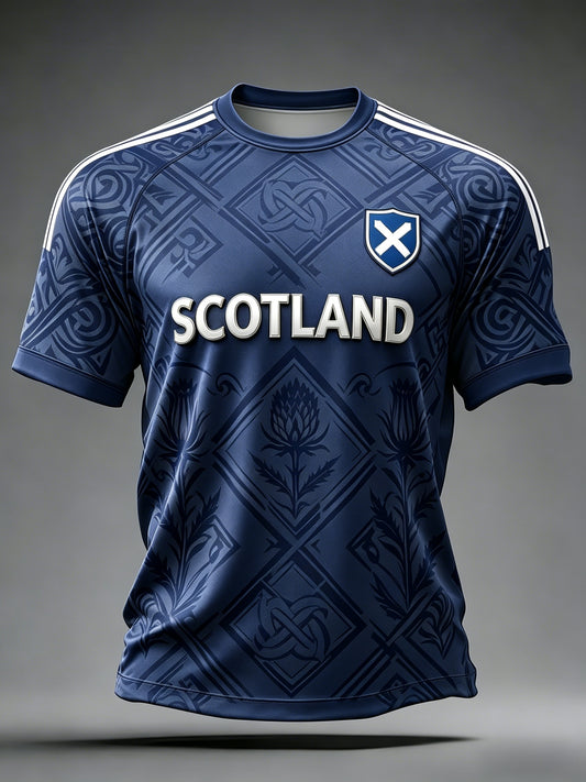 Unisex UK Scotland Football Lover 2026 Printed T-shirt