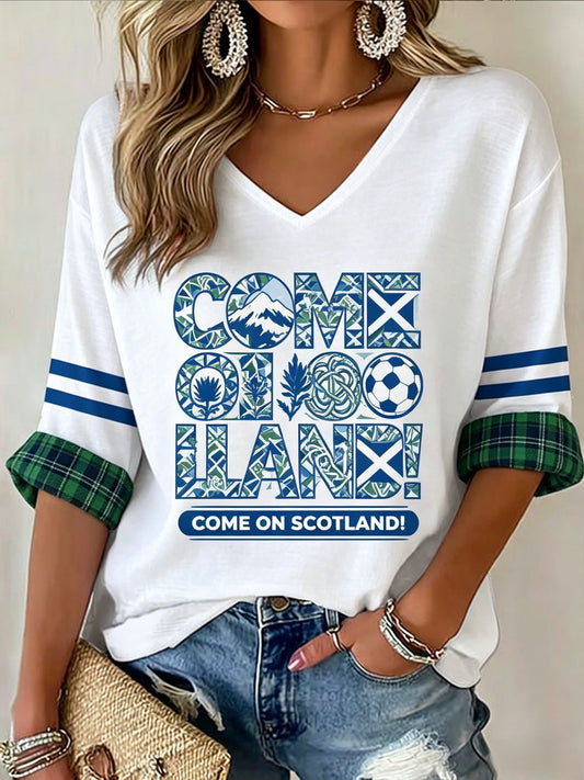 Women's UK Scotland Football Lover 2026 Printed Top