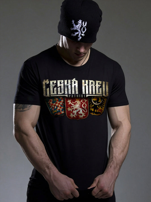 Men's Czech Patriotic Print Short Sleeve T-Shirt