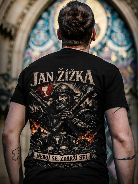 Men's Czech Patriotic Print Short Sleeve T-Shirt