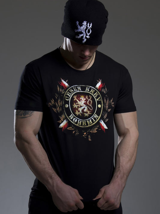 Men's Czech Patriotic Print Short Sleeve T-Shirt
