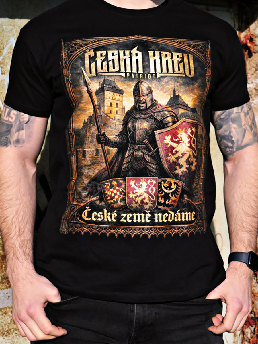 Men's Czech Patriotic Print Short Sleeve T-Shirt