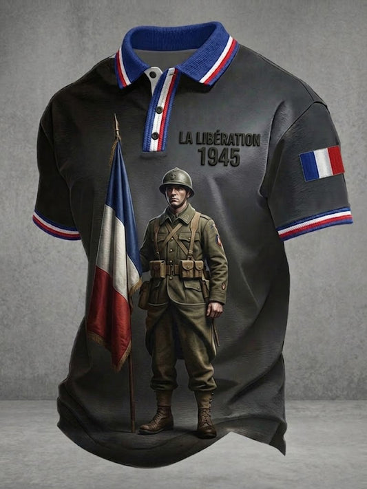 Men's LA LIBÉRATION 1945 Printed Shirt