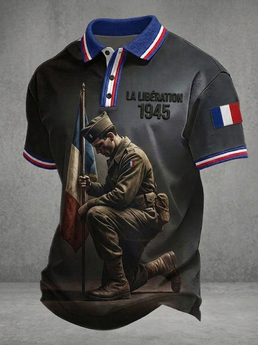 Men's LA LIBÉRATION 1945 Printed Shirt
