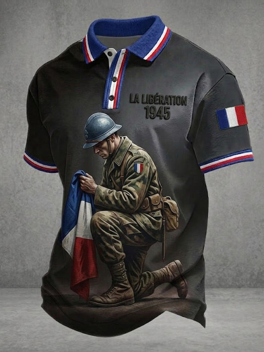 Men's French LA LIBÉRATION 1945 Printed Shirt